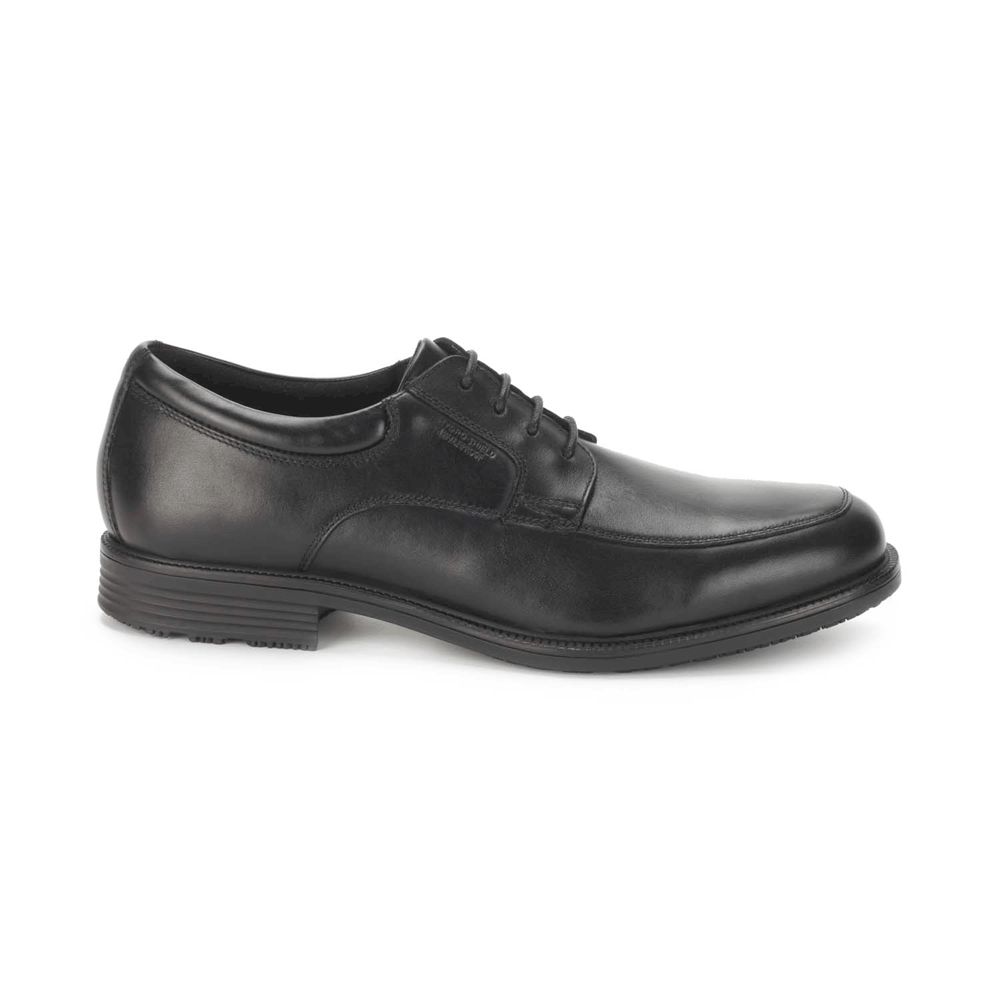 Sapatos Oxford Homem Rockport Essential Details Waterproof Apron Toe Pretas,Portugal ETXFJ-8432